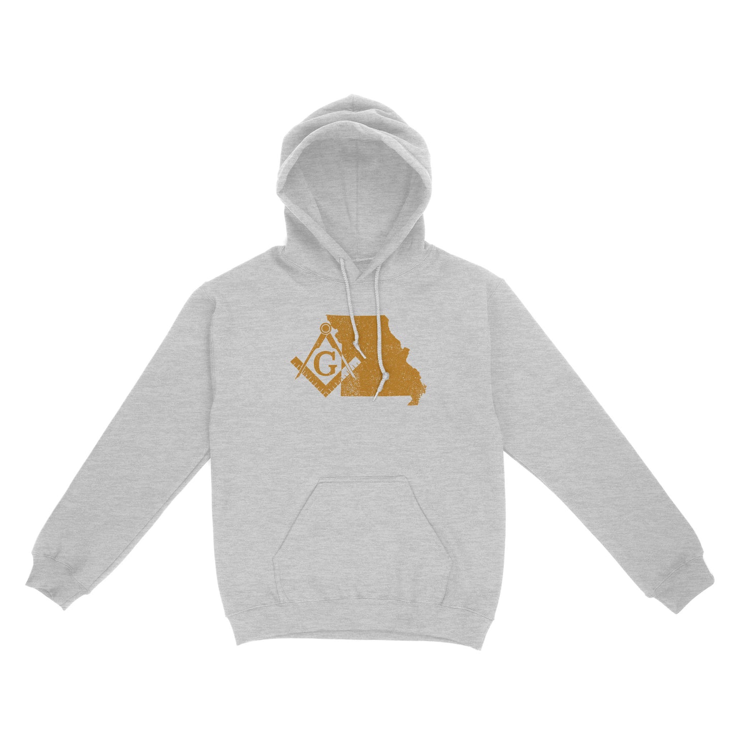 Missouri Freemason State Map Square & Compass Symbol - Hoodie