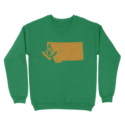 Montana Freemason State Map Square & Compass Symbol - Sweatshirt