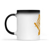 Rhode Island square & compass freemason symbol state map - Color Changing Mug