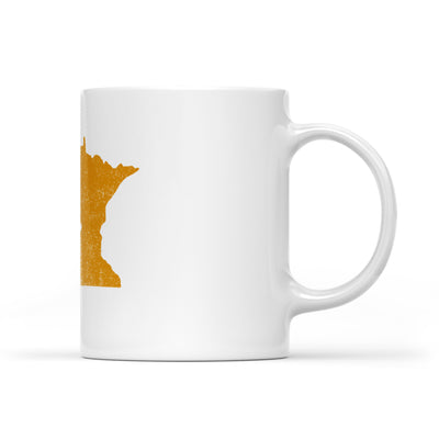 Minnesota square & compass freemason symbol state map - White Mug