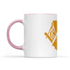 Ohio square & compass freemason symbol state map - Accent Mug