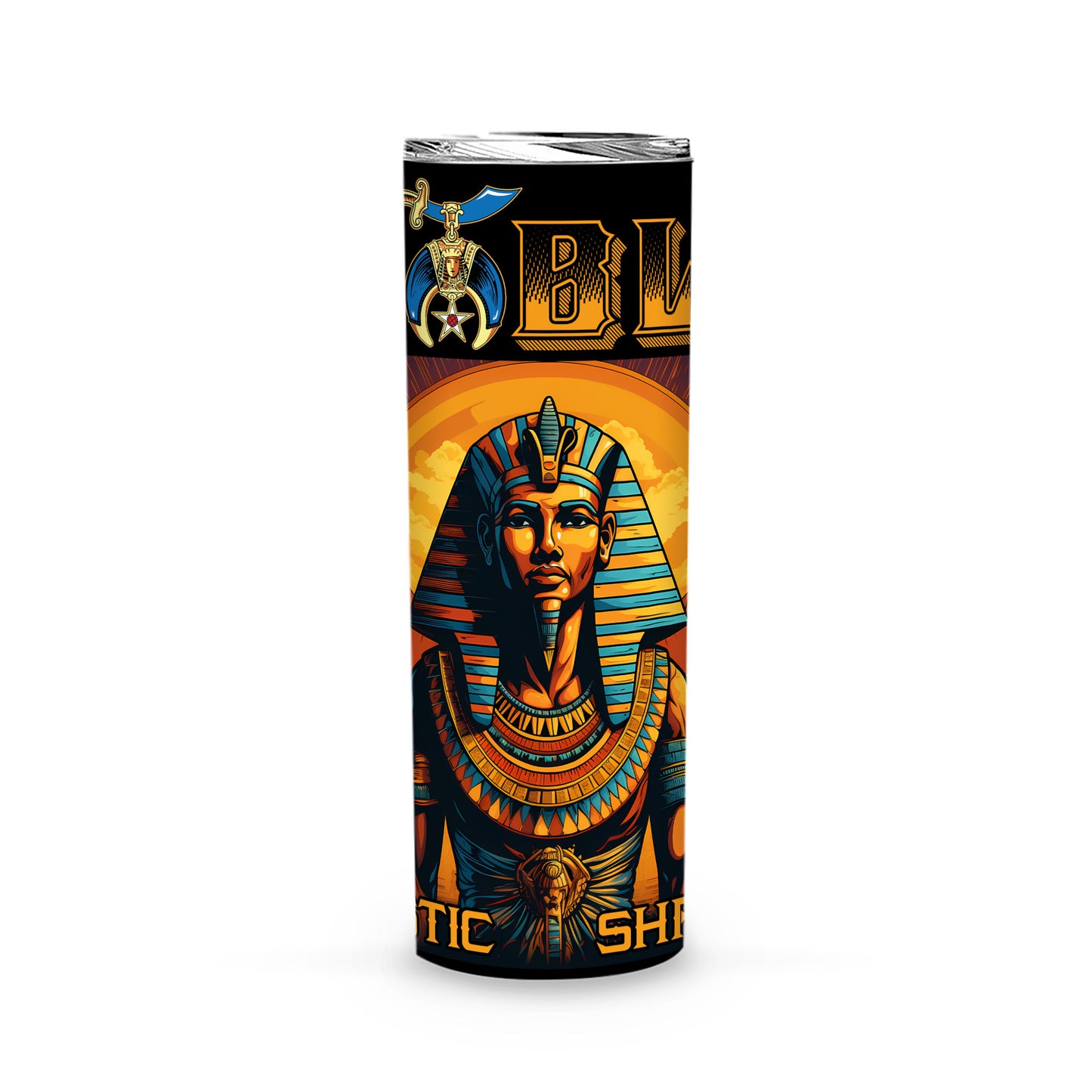 Noble Mystic Shriner Egyptian Pharaoh King - Skinny Tumbler - MS230728_13