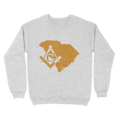 South Carolina Freemason State Map Square & Compass Symbol - Sweatshirt