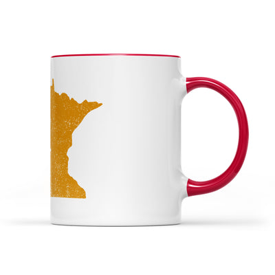 Minnesota square & compass freemason symbol state map - Accent Mug