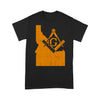 Idaho Freemason State Map Square & Compass Symbol - T Shirt