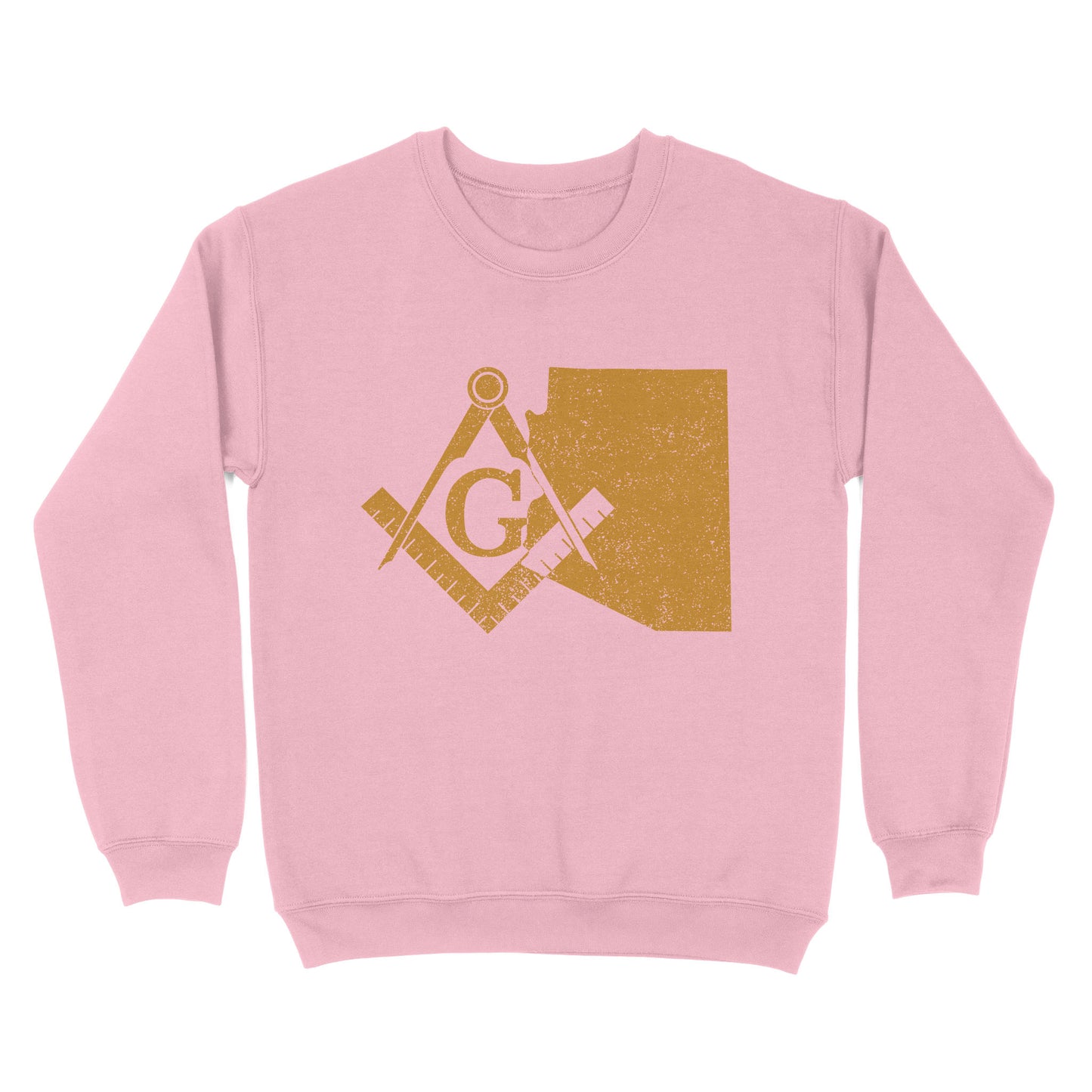 Arizona Freemason State Map Square & Compass Symbol - Sweatshirt