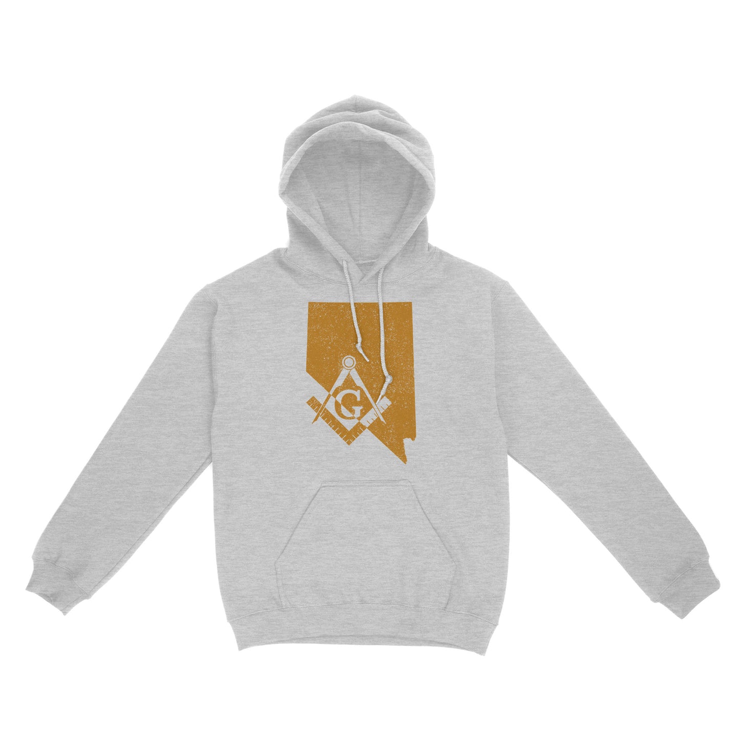 Nevada Freemason State Map Square & Compass Symbol - Hoodie