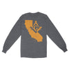 California Freemason State Map Square & Compass Symbol - Long Sleeve