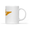 Tennessee square & compass freemason symbol state map - White Mug