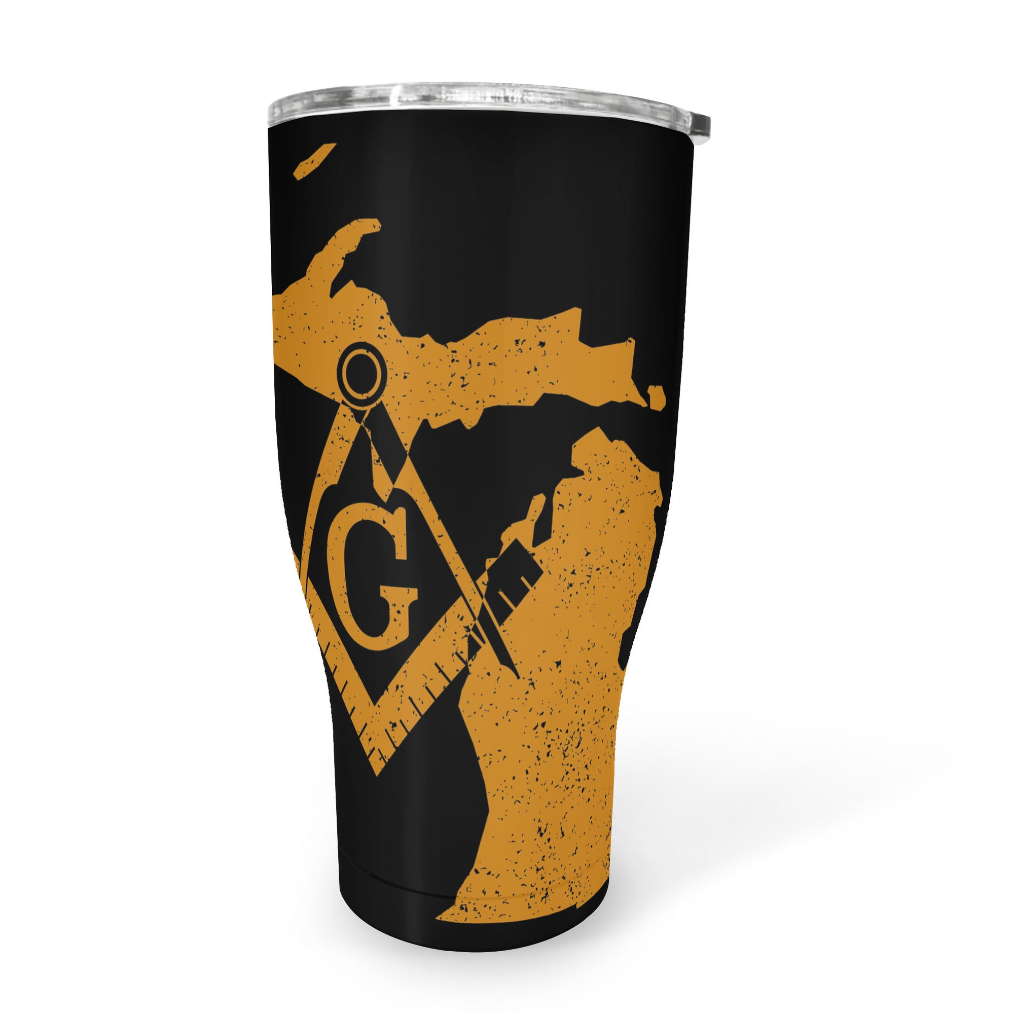 Michigan Square & Compass Freemason symbol state map - 30oz Fat Tumble ...