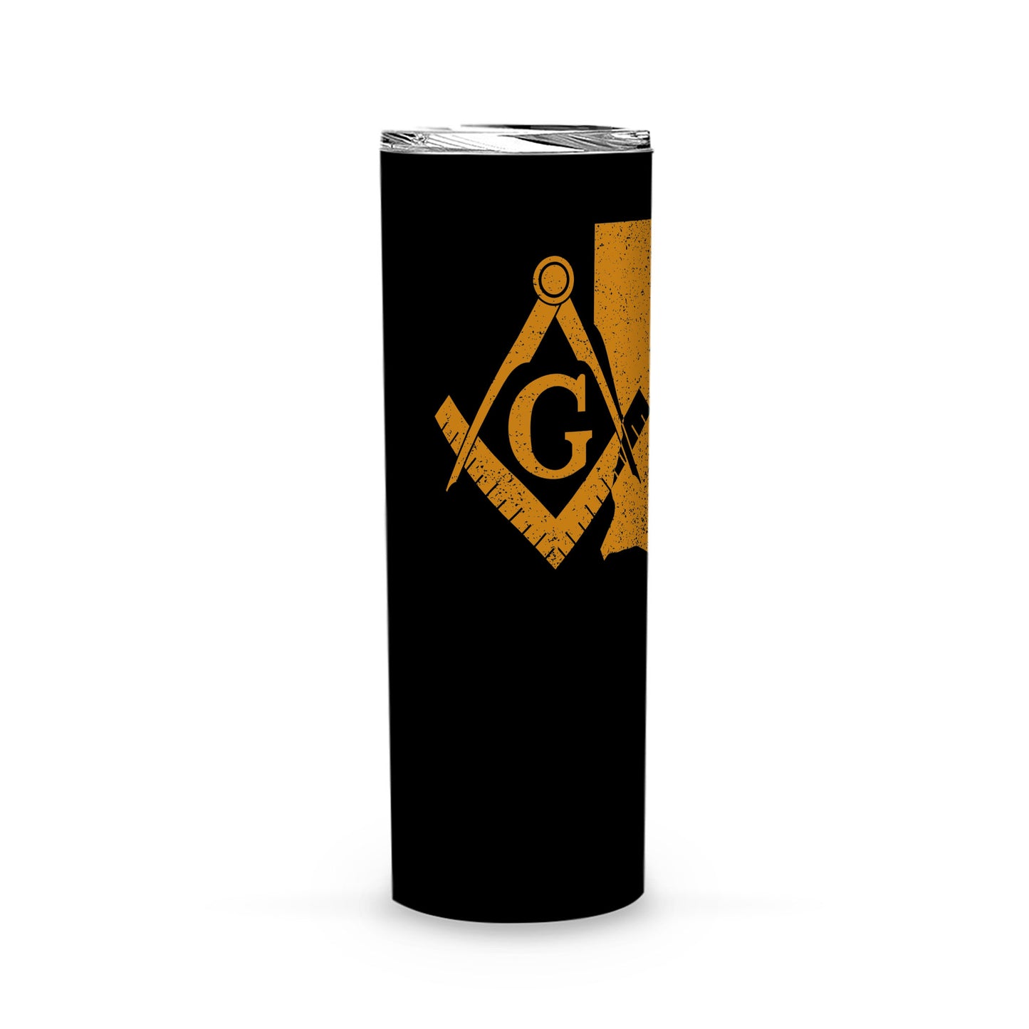 Louisiana Square & Compass Freemason symbol state map -Skinny Tumbler