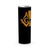 Louisiana Square & Compass Freemason symbol state map -Skinny Tumbler