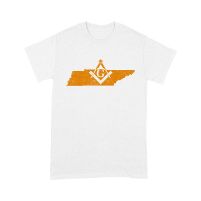 Tennessee Freemason State Map Square & Compass Symbol - T Shirt