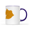 Kentucky square & compass freemason symbol state map - Accent Mug