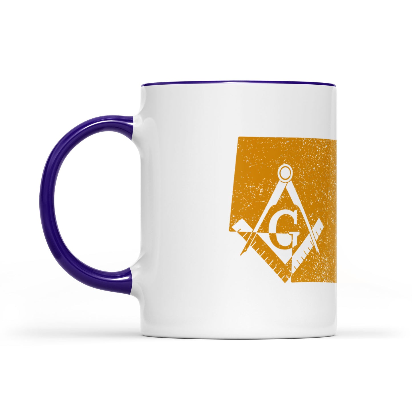 Nebraska square & compass freemason symbol state map - Accent Mug