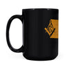 South Dakota square & compass freemason symbol state map - Black Mug