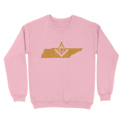 Tennessee Freemason State Map Square & Compass Symbol - Sweatshirt