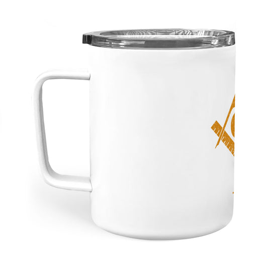 Rhode Island square & compass freemason symbol state map - Insulated Mug