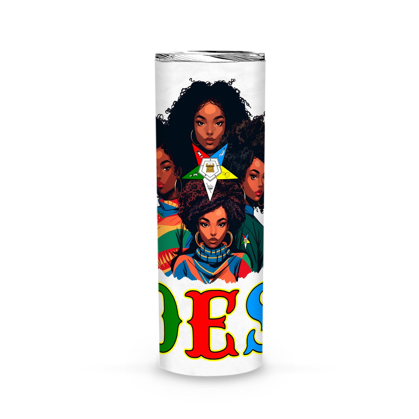 OES Black Beautiful Sisters Squad Team FATAL - Skinny Tumbler - OES230710_02