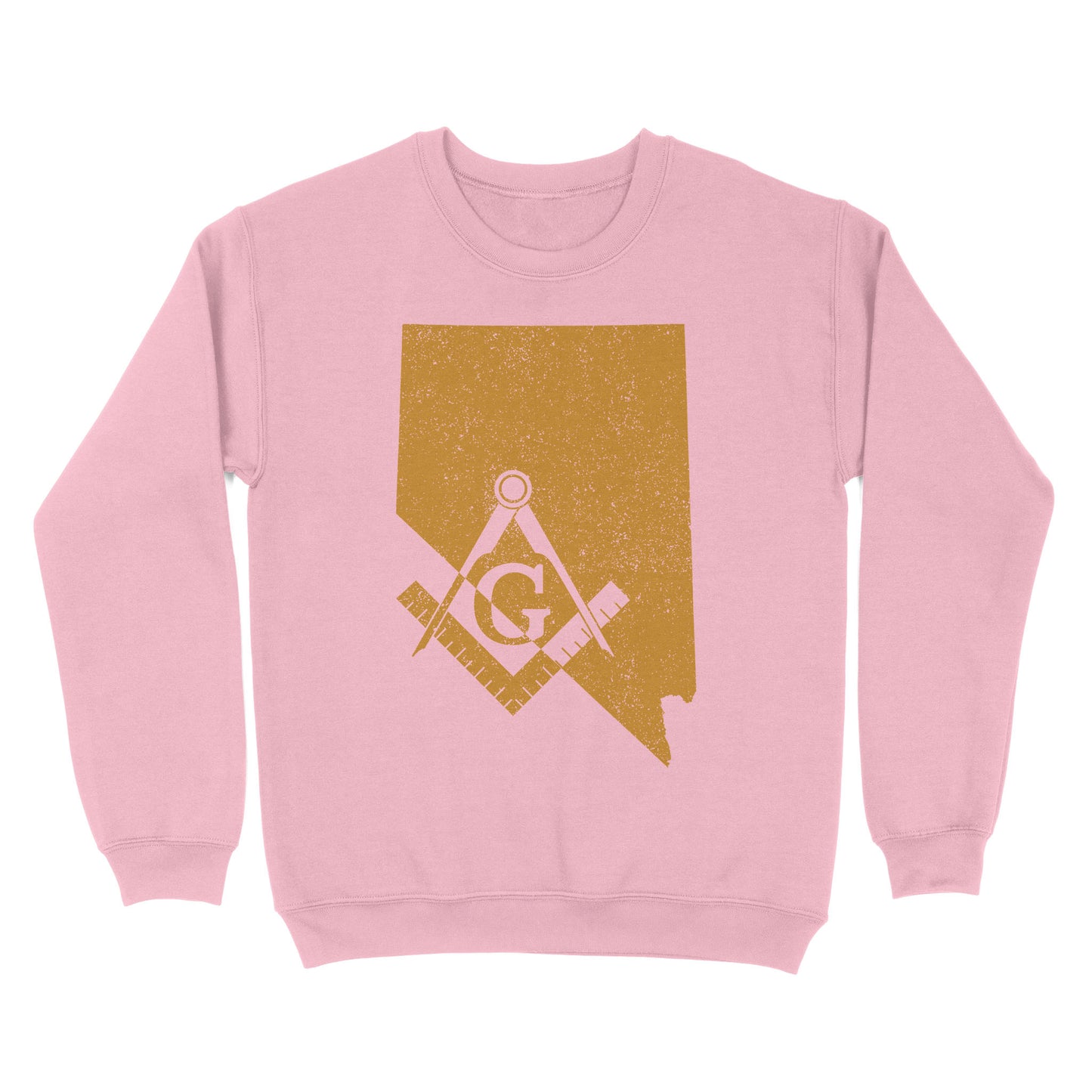 Nevada Freemason State Map Square & Compass Symbol - Sweatshirt