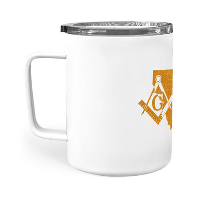 Montana square & compass freemason symbol state map - Insulated Mug