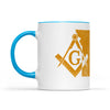 Missouri square & compass freemason symbol state map - Accent Mug