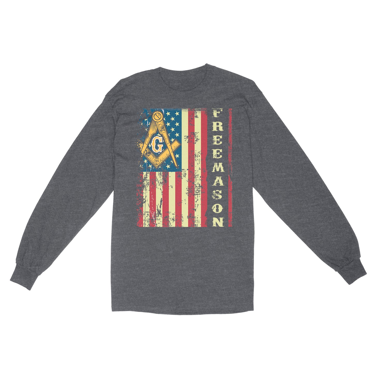 American Flag Freemason - Long Sleeve