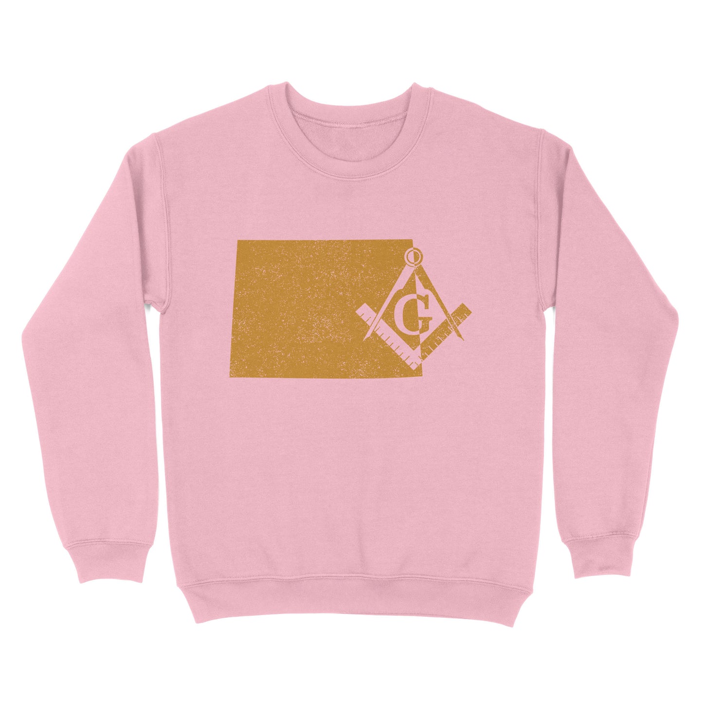 Wyoming Freemason State Map Square & Compass Symbol - Sweatshirt