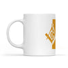 Utah square & compass freemason symbol state map - White Mug