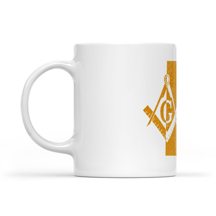 Utah square & compass freemason symbol state map - White Mug