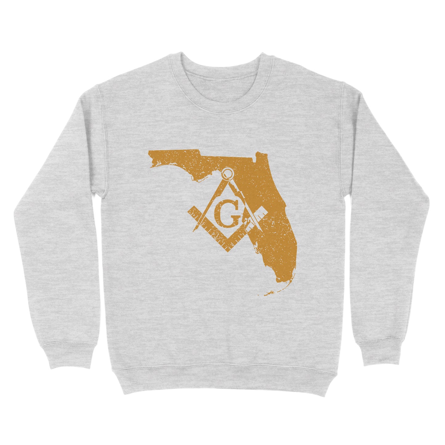 Florida Freemason State Map Square & Compass Symbol - Sweatshirt