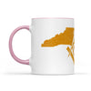 North Carolina square & compass freemason symbol state map - Accent Mug