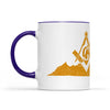 Virginia square & compass freemason symbol state map - Accent Mug