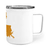 Louisiana square & compass freemason symbol state map - Insulated Mug