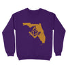 Florida Freemason State Map Square & Compass Symbol - Sweatshirt