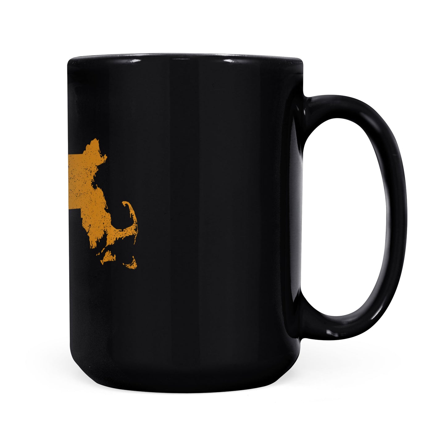 Massachusetts square & compass freemason symbol state map - Black Mug