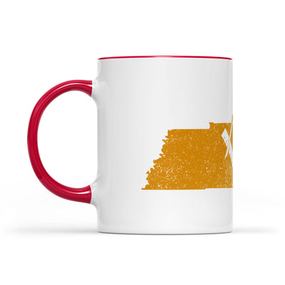 Tennessee square & compass freemason symbol state map - Accent Mug