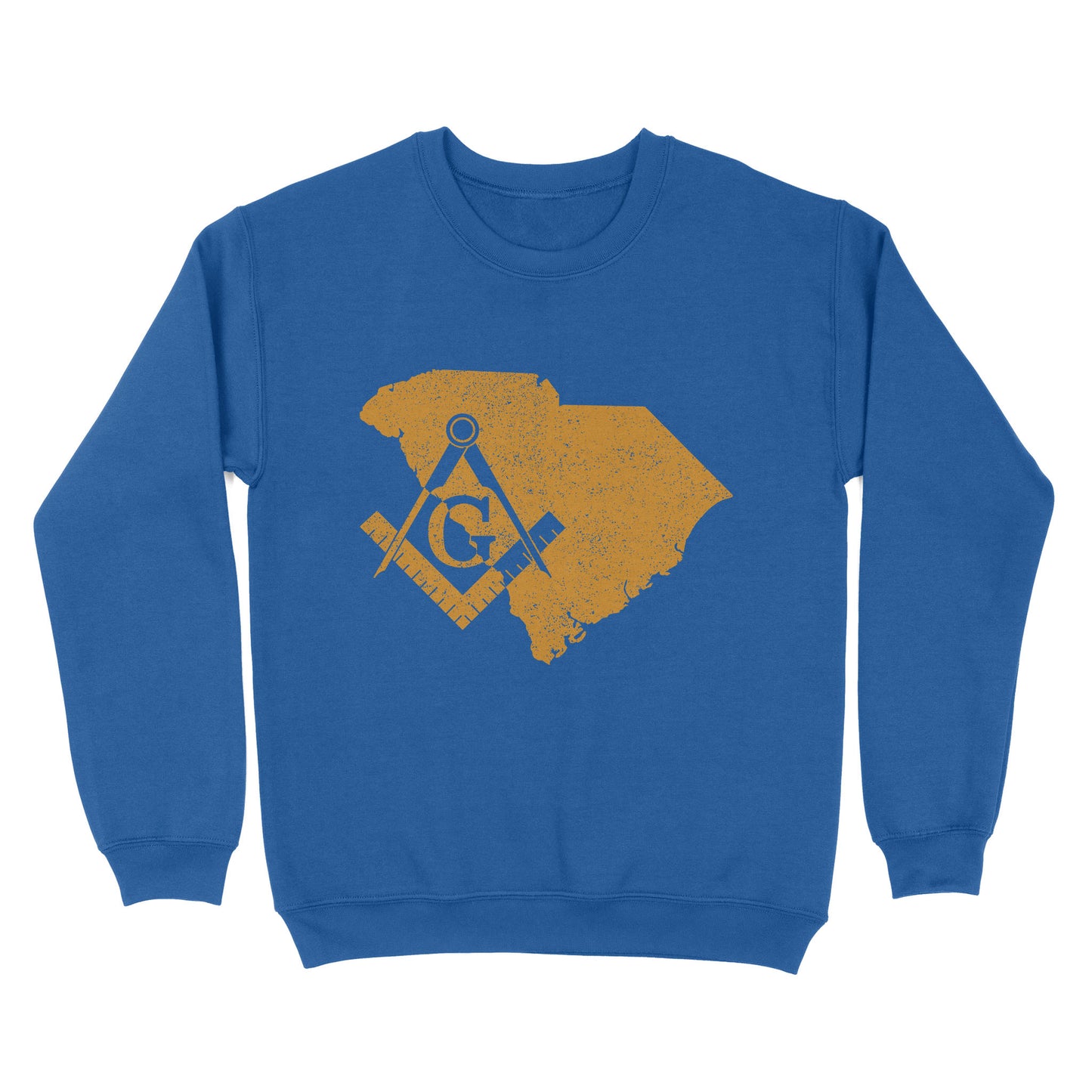 South Carolina Freemason State Map Square & Compass Symbol - Sweatshirt