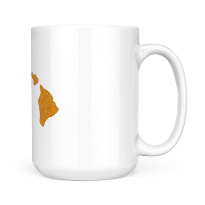 Hawaii square & compass freemason symbol state map - White Mug