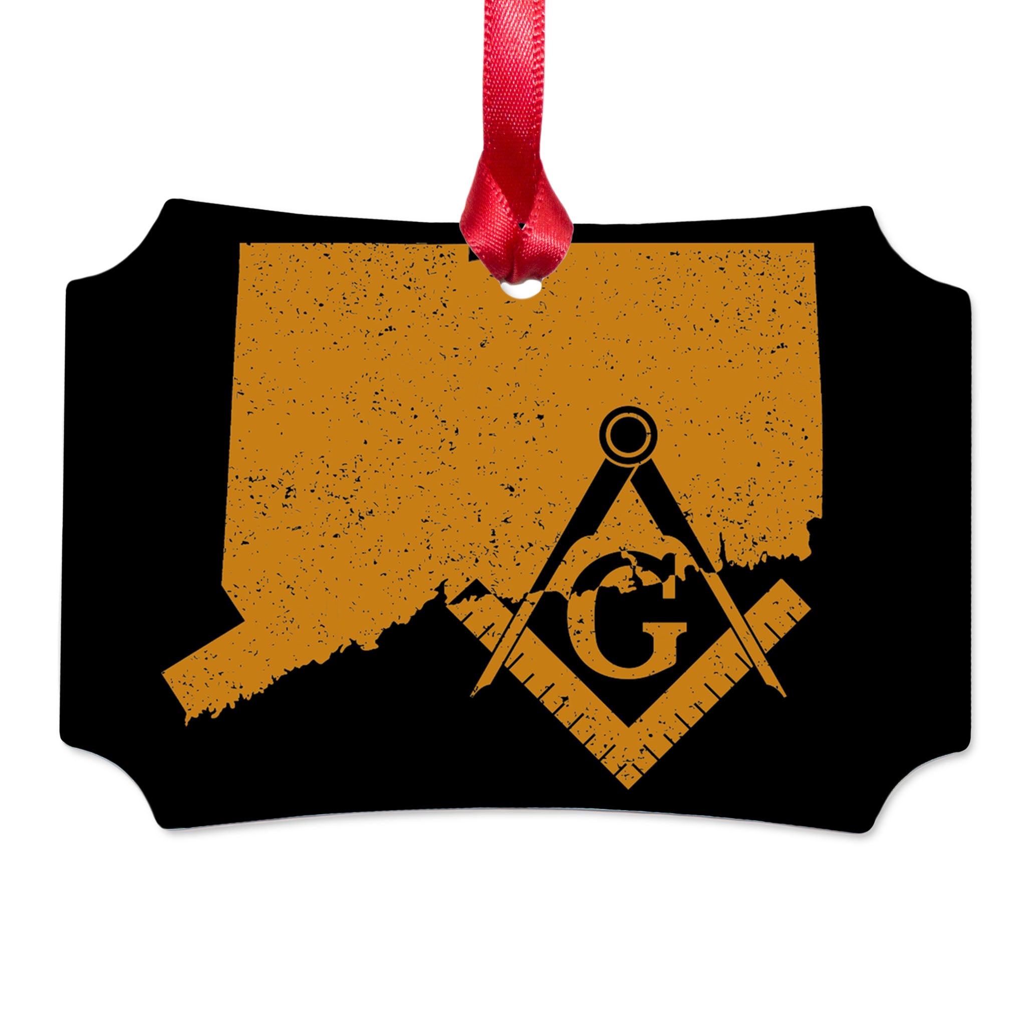 Connecticut square & compass freemason symbol state map - Scalloped Al ...