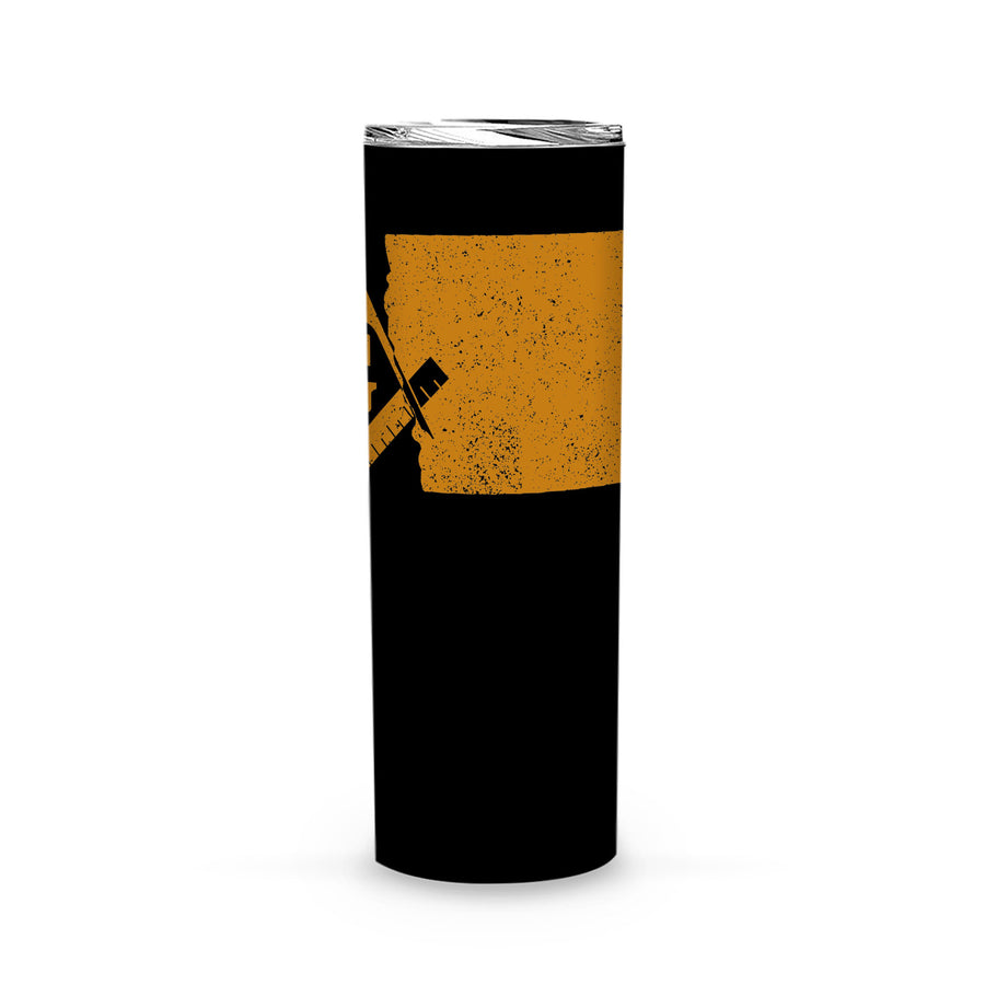 Iowa Square & Compass Freemason symbol state map -Skinny Tumbler