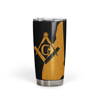 New Hampshire Square & Compass Freemason symbol state map - 20oz Fat Tumbler