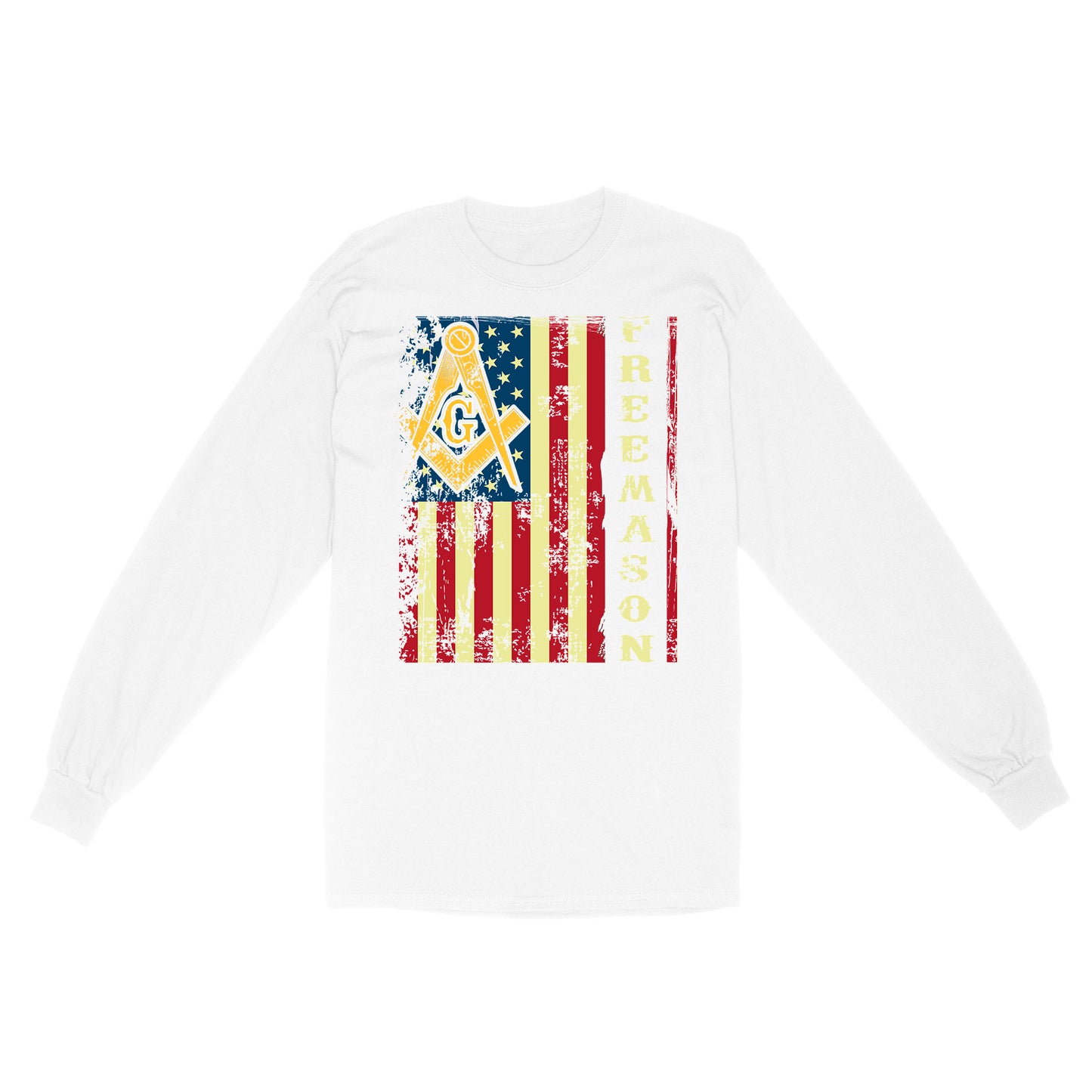 American Flag Freemason - Long Sleeve