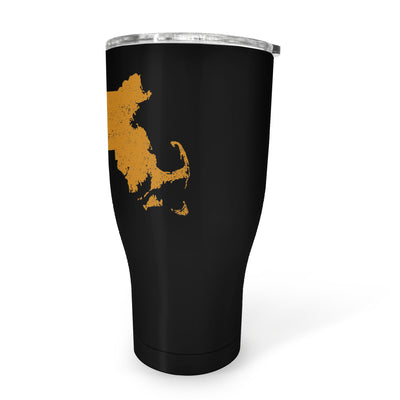 Massachusetts Square & Compass Freemason symbol state map - 30oz Fat Tumbler