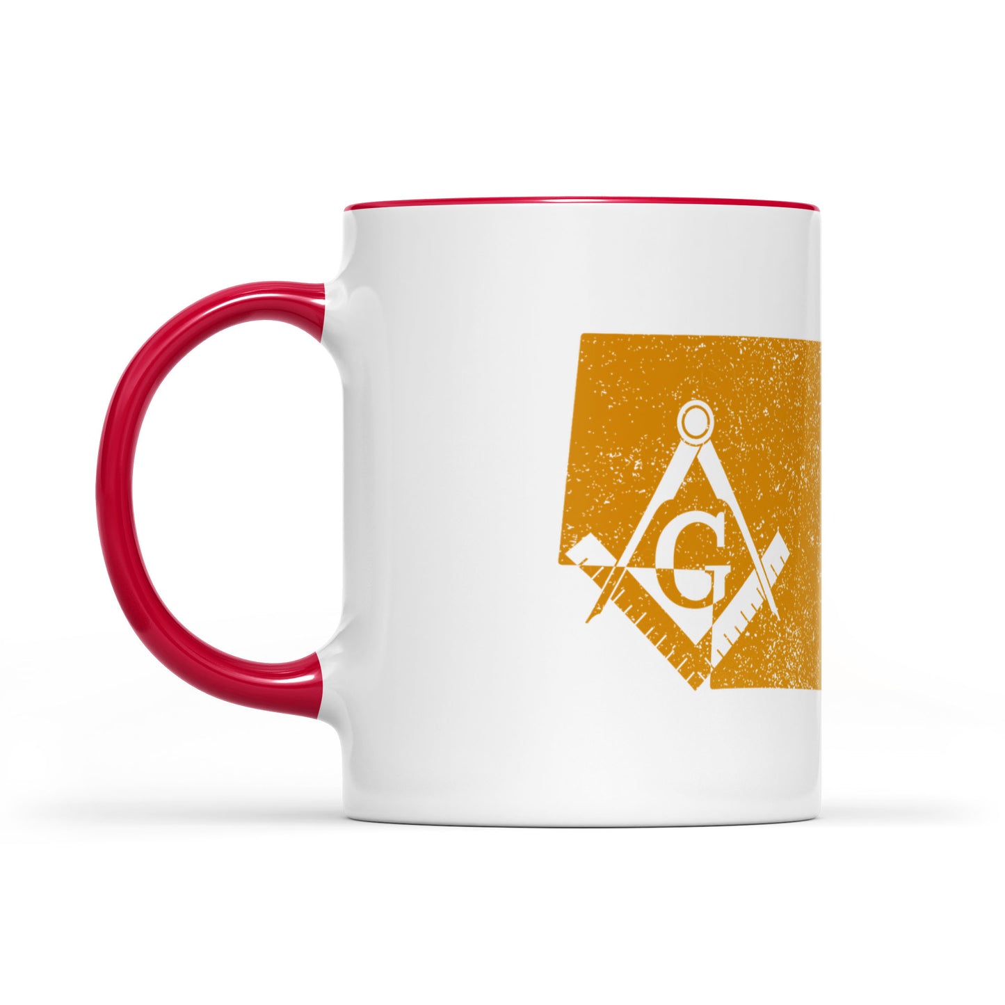 Nebraska square & compass freemason symbol state map - Accent Mug