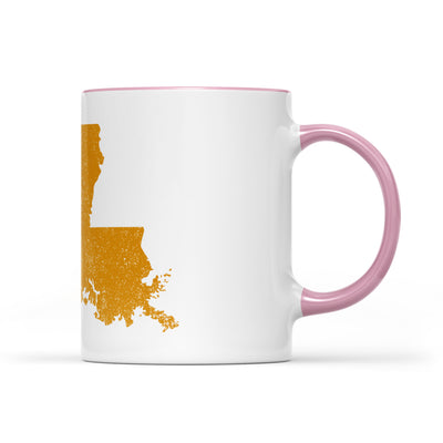 Louisiana square & compass freemason symbol state map - Accent Mug