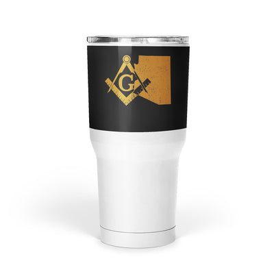 Arizona Square & Compass Freemason symbol state map - Large Tumbler