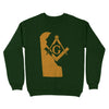 Delaware Freemason State Map Square & Compass Symbol - Sweatshirt