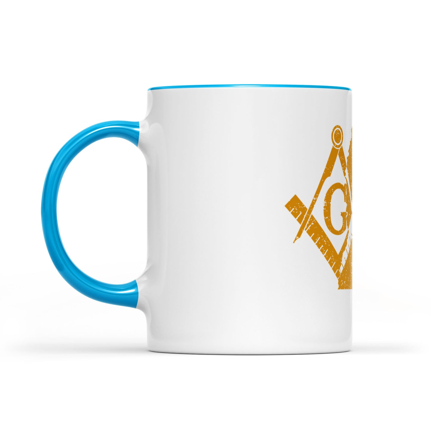 Mississippi square & compass freemason symbol state map - Accent Mug