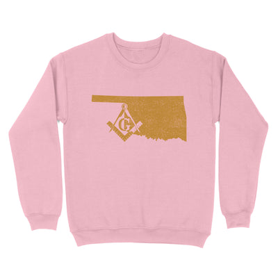 Oklahoma Freemason State Map Square & Compass Symbol - Sweatshirt